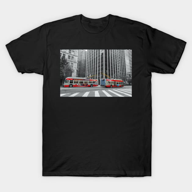 Two buses T-Shirt by jvnimages